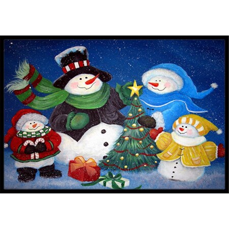 Jensendistributionservices The Family Gathering Snowman Indoor & Outdoor Mat, 18 x 27 in. MI2556366
